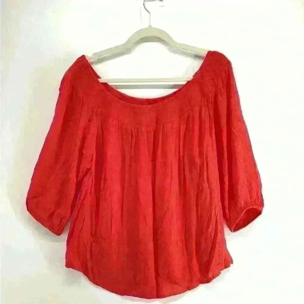 XL Lascana for Venus Women Deep Melon orange off the shoulder top A30